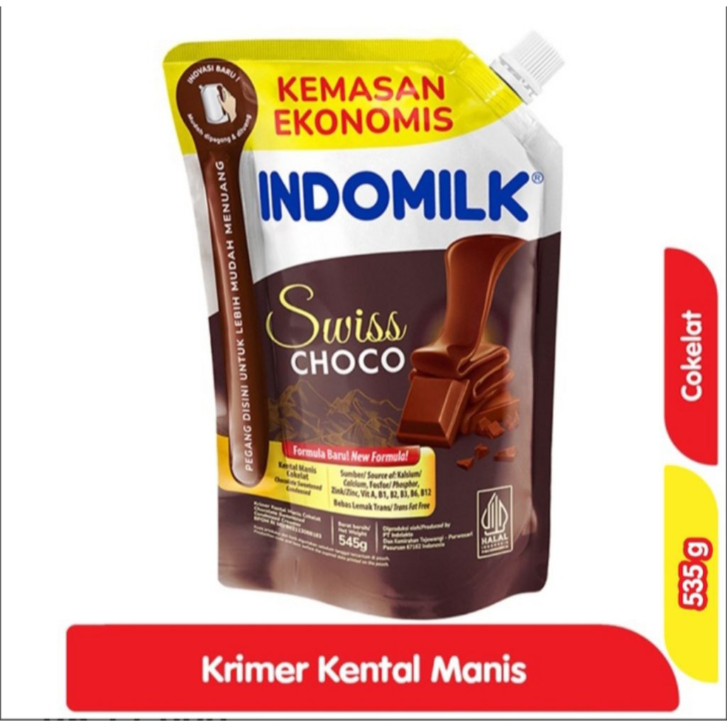 Indomilk Kental Manis pouch 535g coklat