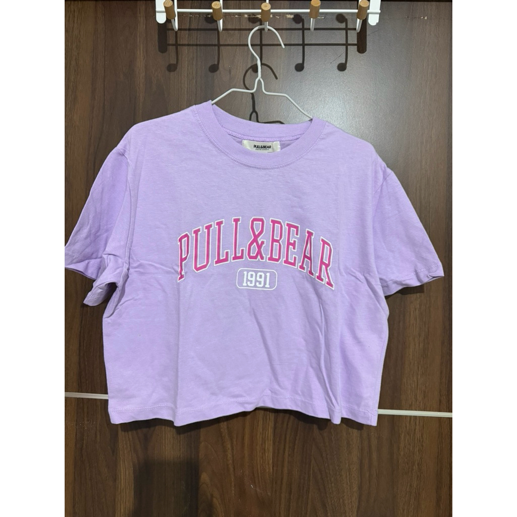 Atasan Kaos Crop Top Pull & Bear