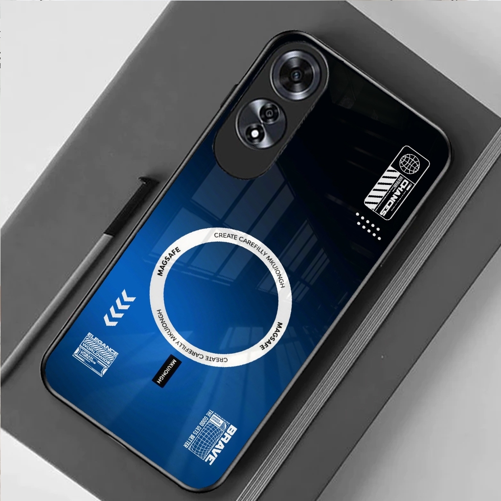 (B185) Softcase Glass Kaca OPPO A60 - CASE HP TERBARU - Case Hp OPPO A60 Terbaru Anti Air TPU