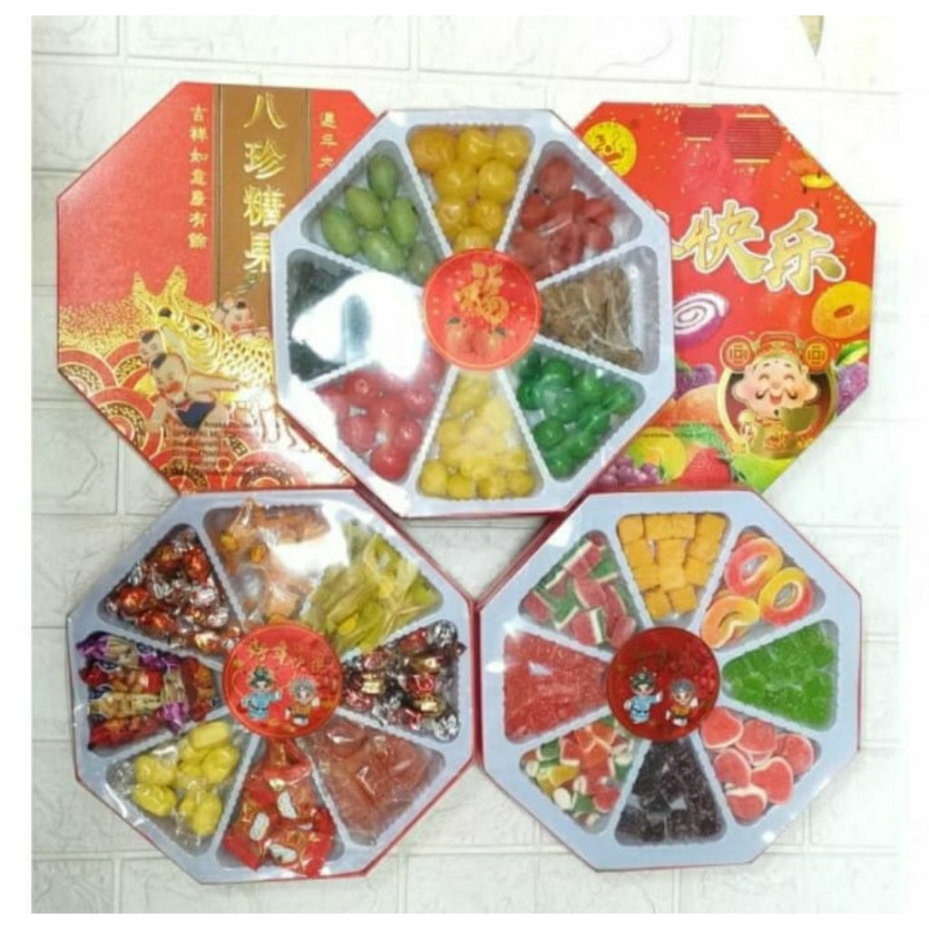 manisan segi 8/permen segi 8/jelly segi 8(KIRIM SESUAI STOK)manisan imlek/pak chen kuo/pak chen dang