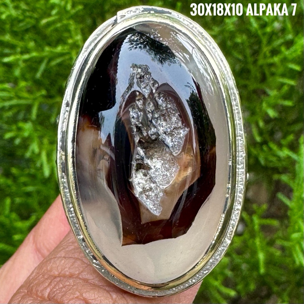 Cincin Batu Akik Natural Solomon (Asli Alam)