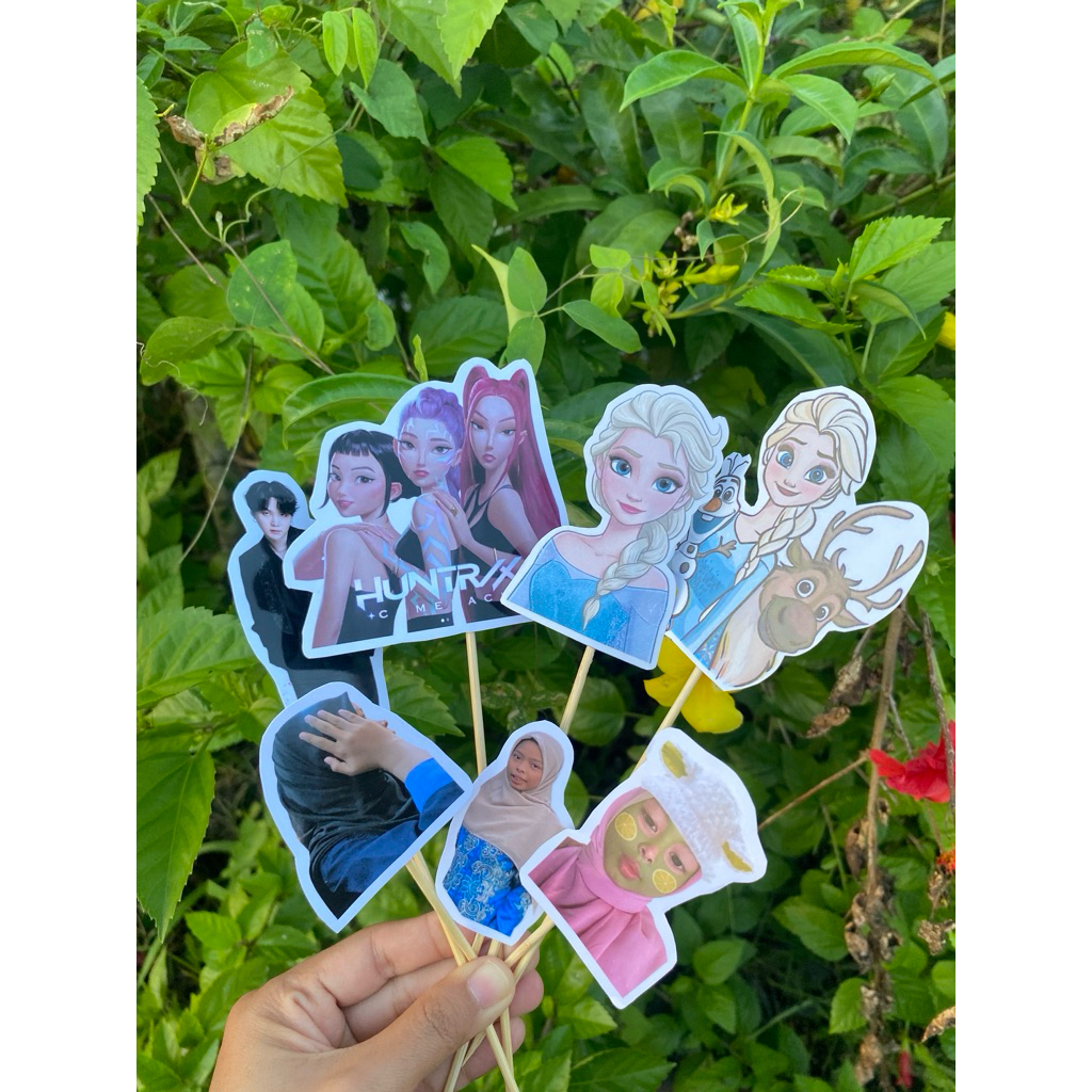 TOPPER CUSTOM foto sendiri animasi Kpop Idol untuk Kue Buket koleksi
