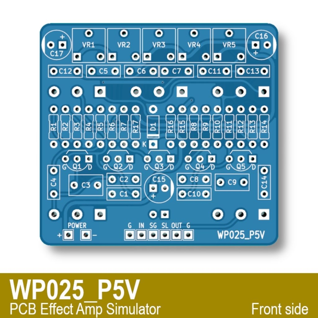 PCB Efek Amp Simulator | WP025_P5V based on Peavey 5150 Amp Emulator 1590B