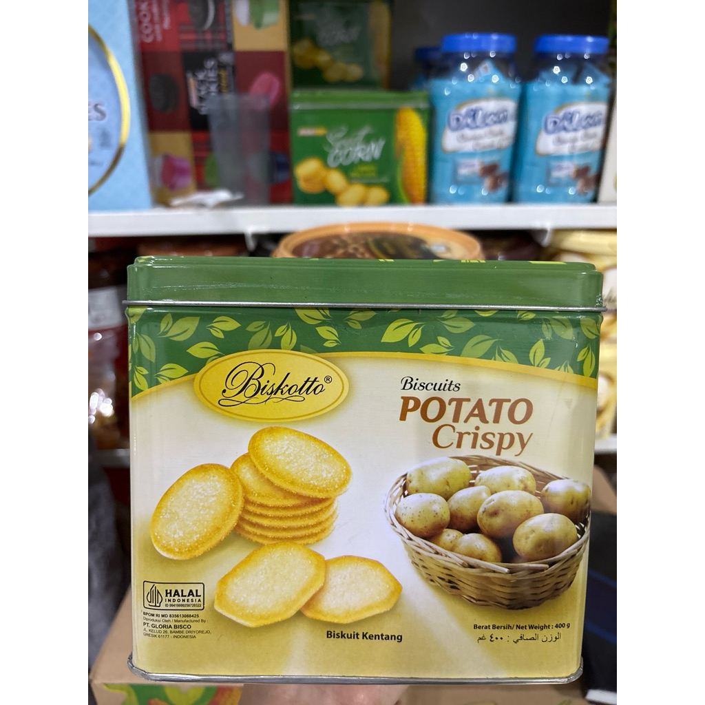 BISKOTTO POTATO CRISPY 400gr Jajan lebaran kalengan