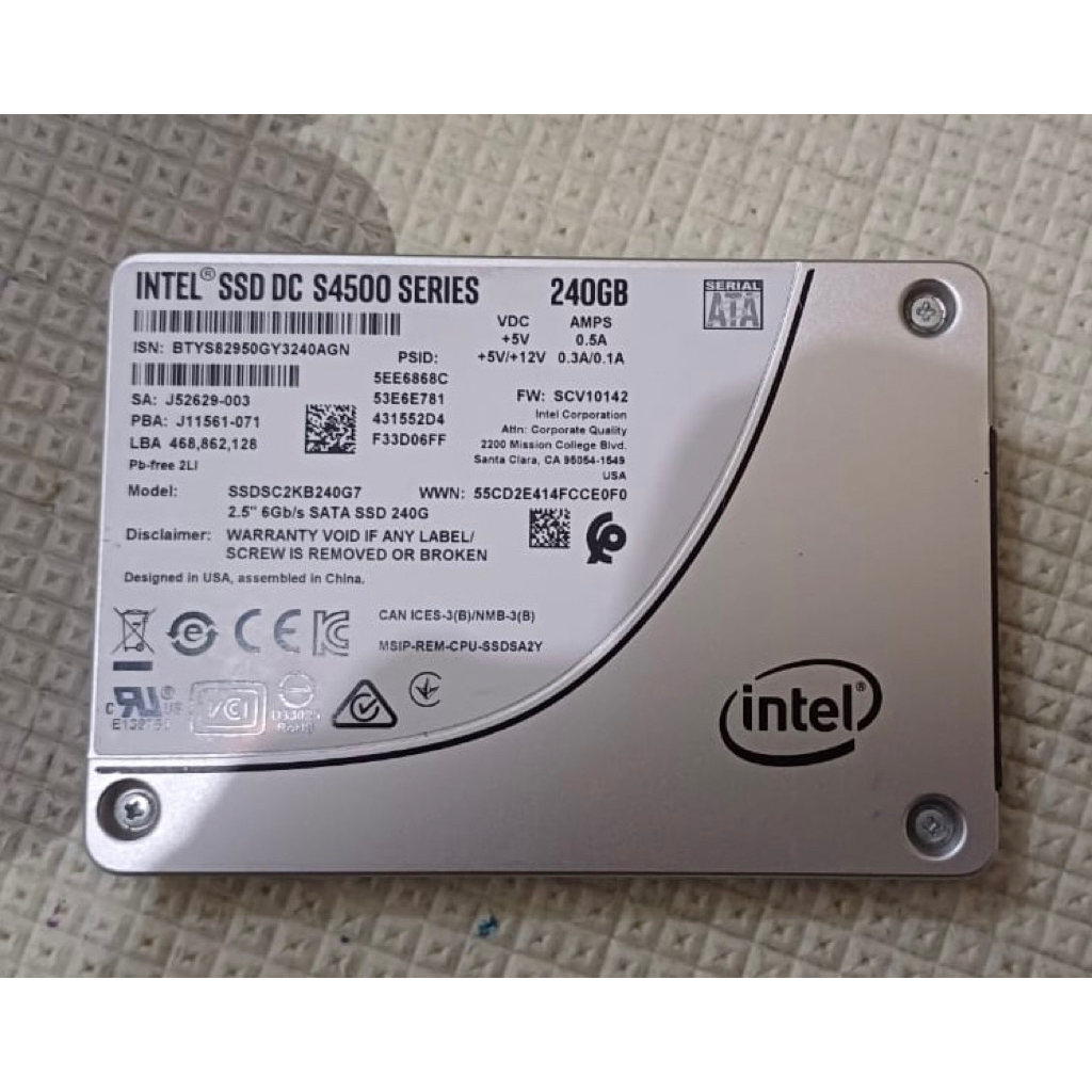 INTEL SSD DC S4500 series 240GB