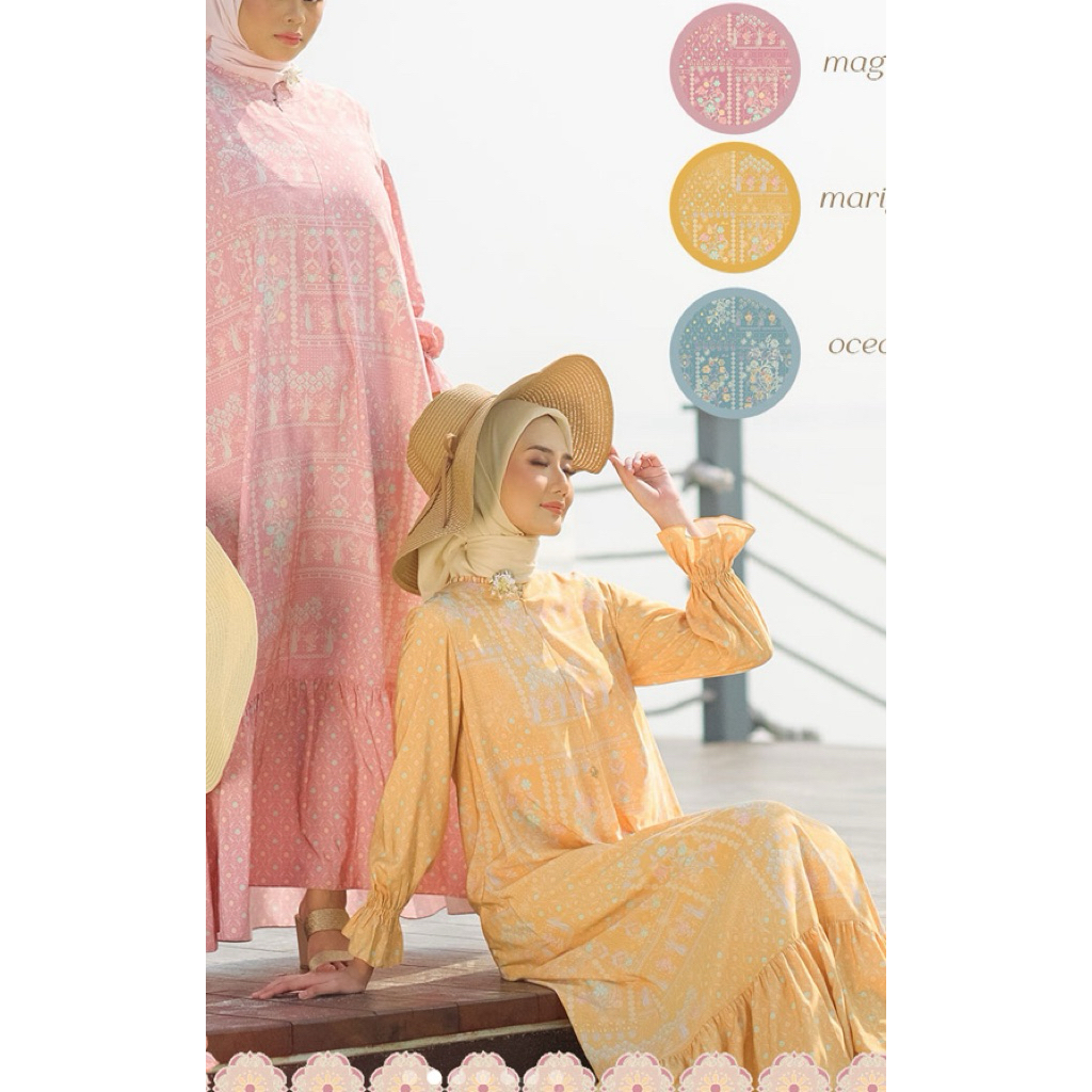 MUDA OFFICIAL - NEW MUDA SIGNATURE RAFAILA DRESS MARIGOLD