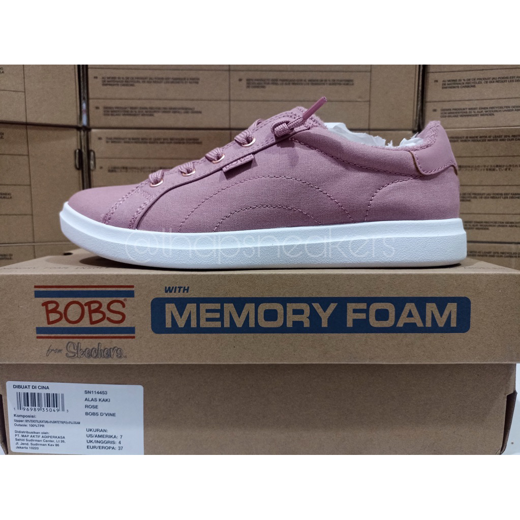 Sepatu Wanita Skechers Bobs D’Vine Rose Original PT MAP Resmi