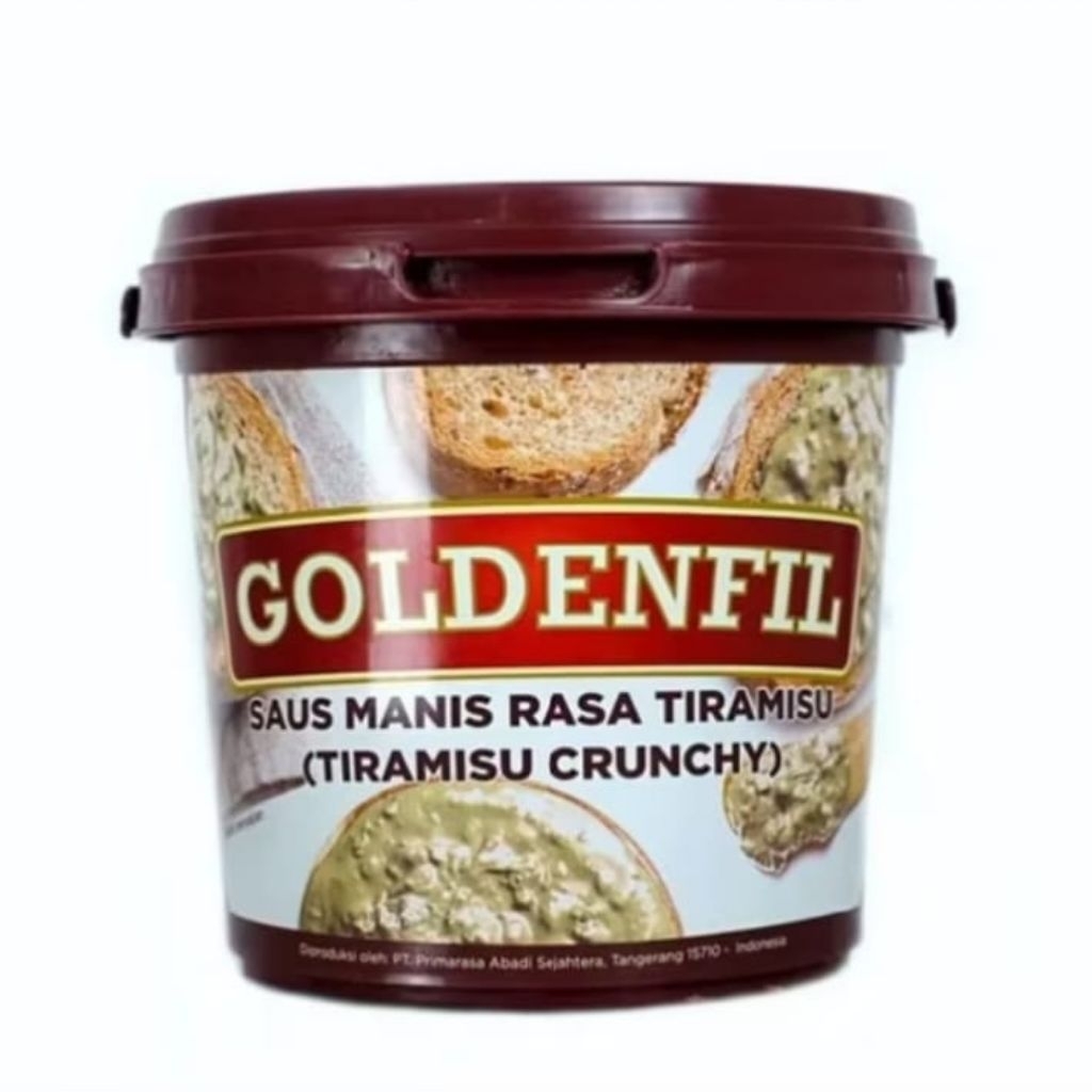 Goldenfil Tiramisu Crunchy 1kg - Selai Roti Donat