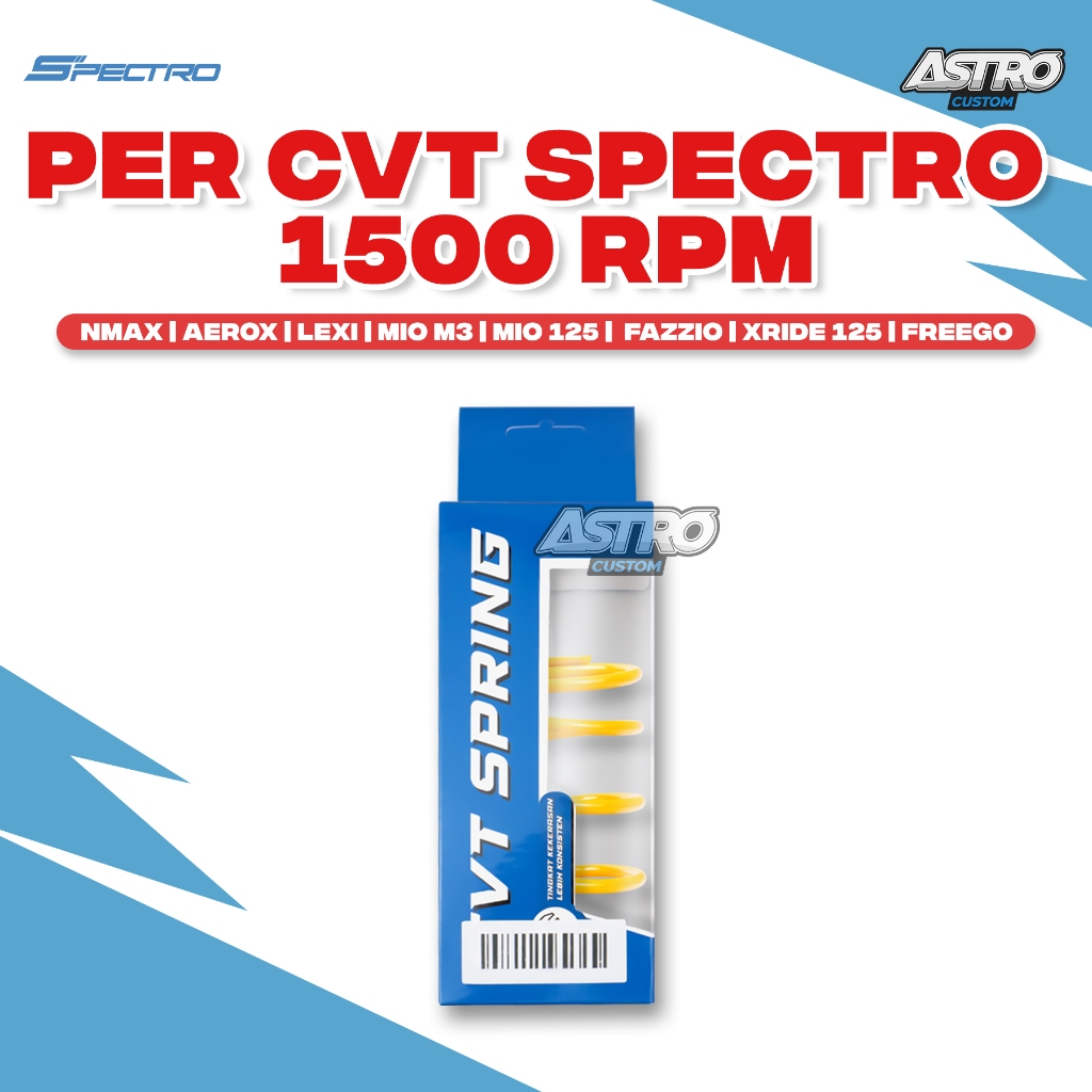 Spectro Per CVT 1500 RPM Nmax 155 Lexi 125 Aerox 155 Upgrade CVT Racing Per Pulley Kampas Ganda