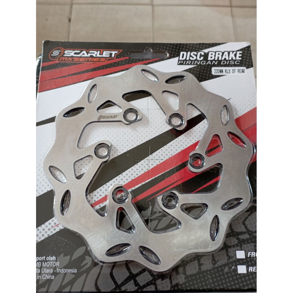 Disc KLX DT 220mm Belakang piring cakram belakang piring original scarlet