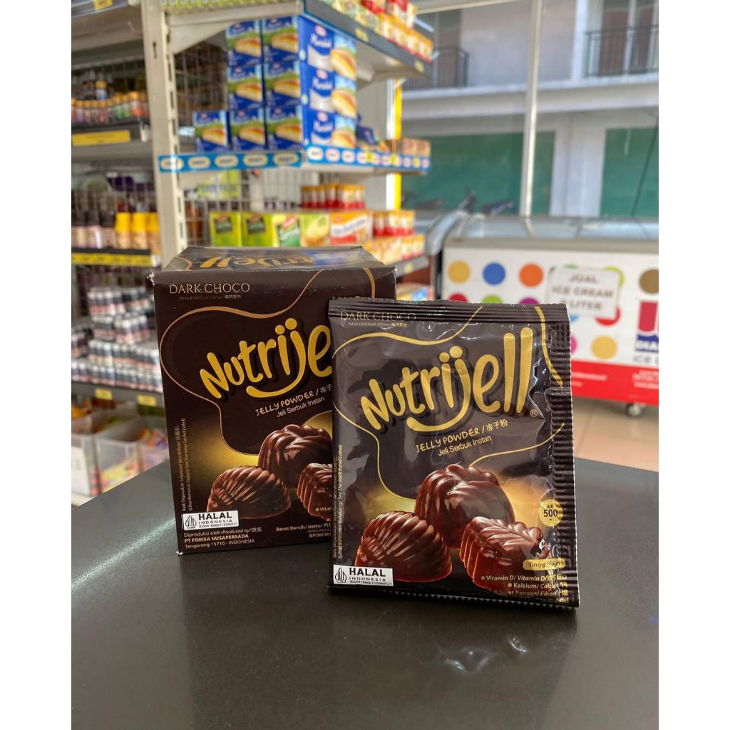Nutrijell Reguler/Besar | Choco Series | 1 Box Isi 12 Sachet | Untuk 500 Ml air