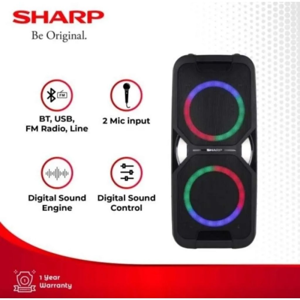 Sharp Speaker Bluetooth Batrei Charge PS925 | PS-925 Garansi Resmi