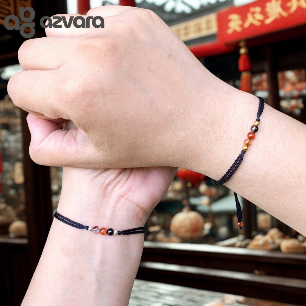 Gelang Hitam Couple Aesthetic | Gelang Couple Tali Serut | Gelang Tali Couple Pasangan Kekinian