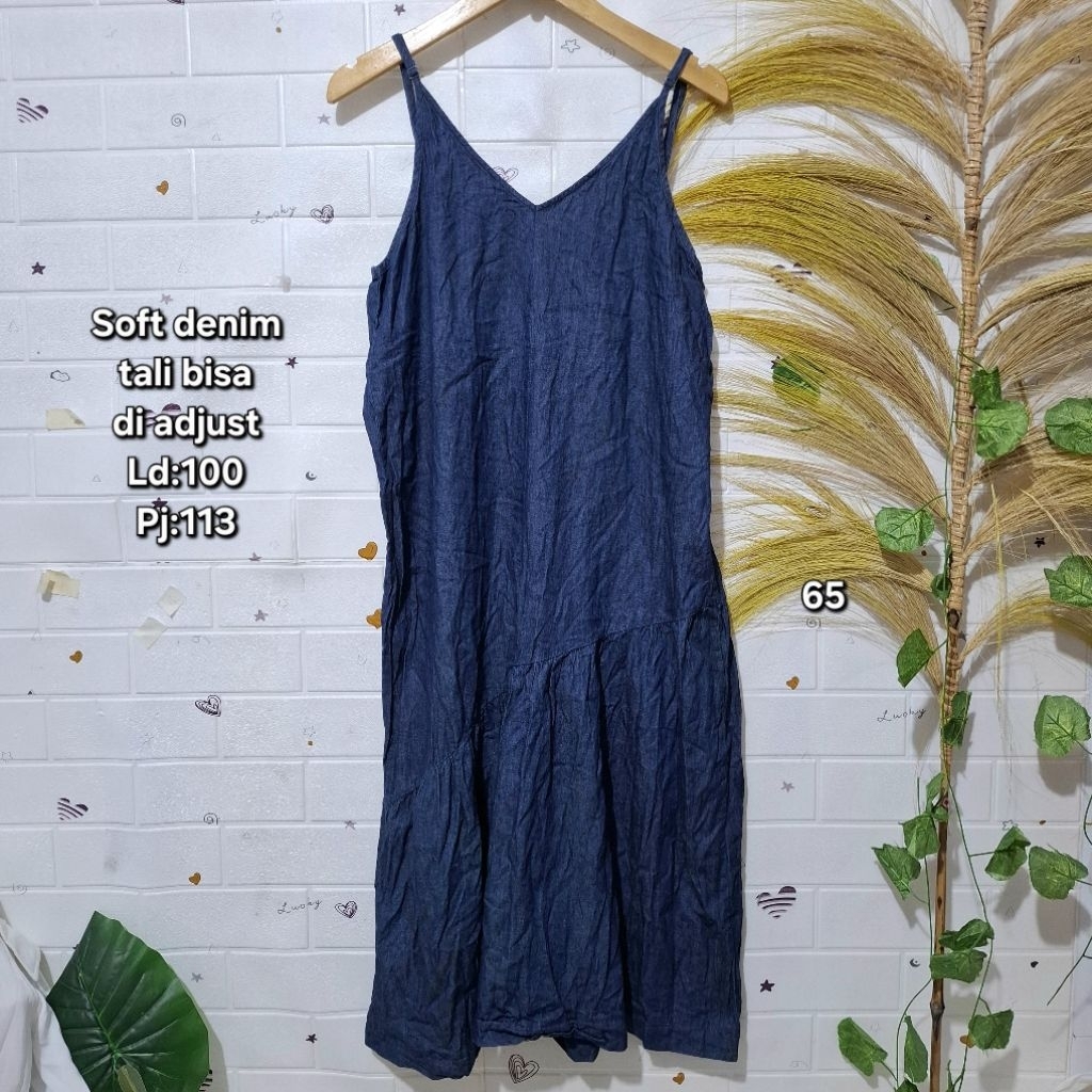 Overall - Dress Kutung/Tali Satu - Inner Dress Tanpa Lengan - Outer Dress Premium