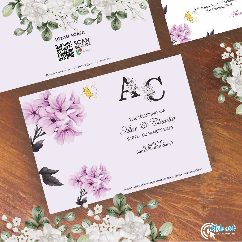 Undangan Pernikahan Amplop Hardcover Elegan Free Custom Foto. Undangan Pernikahan Hardcover