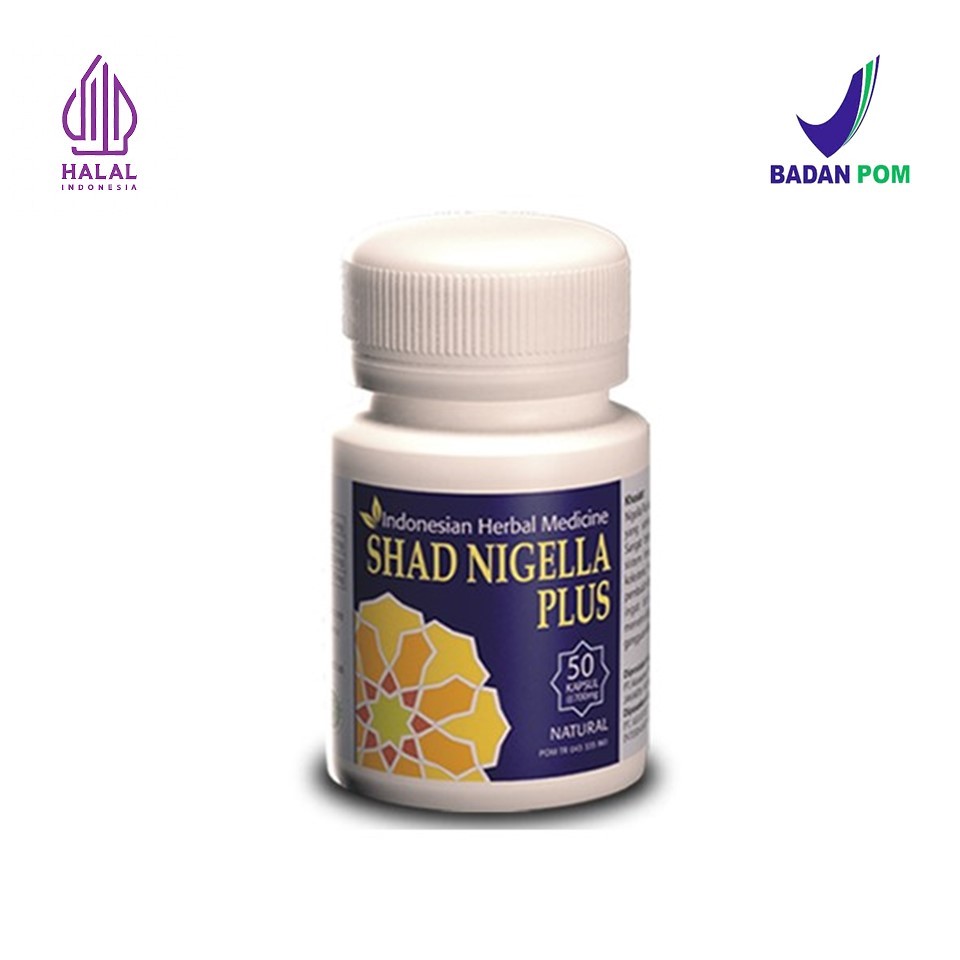 SHAD NIGELLA PLUS Herbal Kapsul Ekstrak Habbatussauda/Nigella Sativa 50 Kapsul Halal BPOM