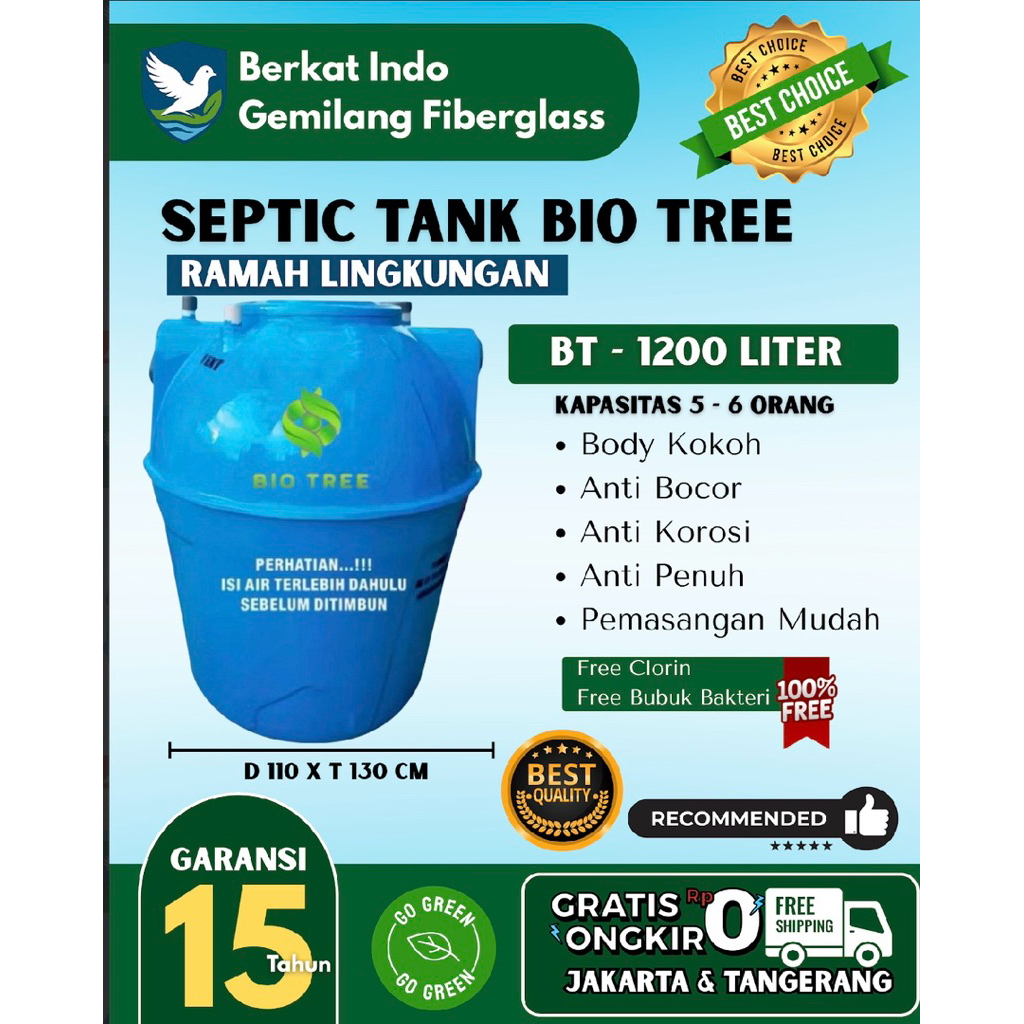 Septictank Bio Kapasitas 1.200Liter BioTree , BioFill