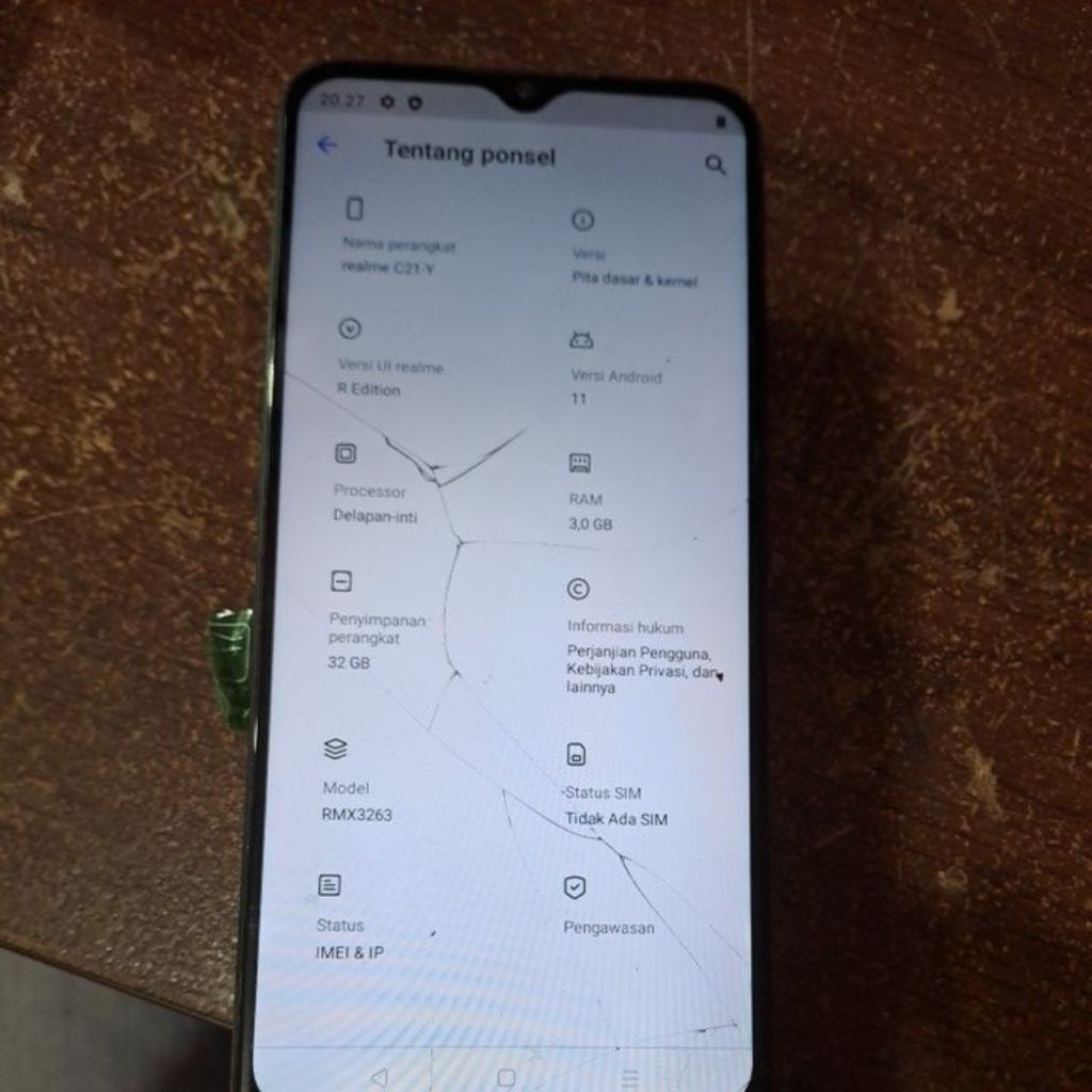 mesin realme c21y normal.