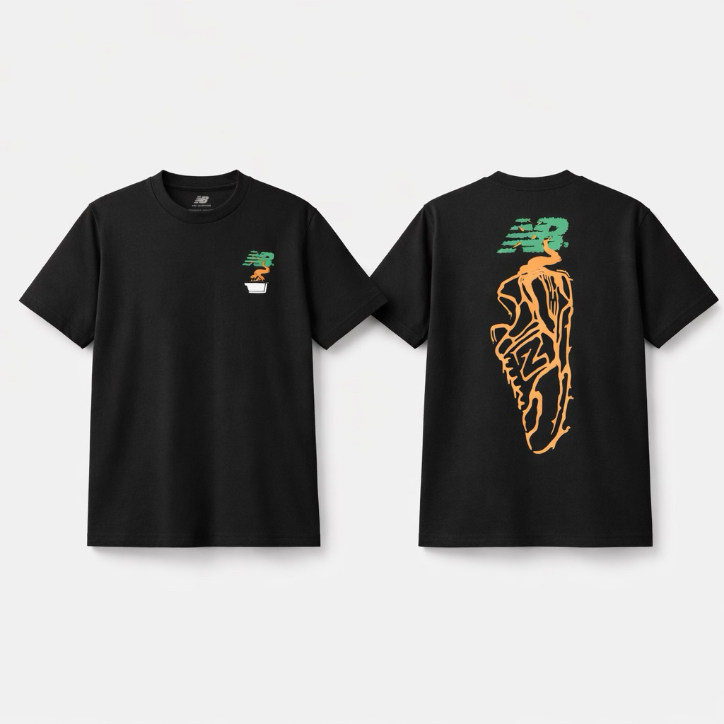 New Balance Graphic Tee Black – Size L | Kaos Hitam Original