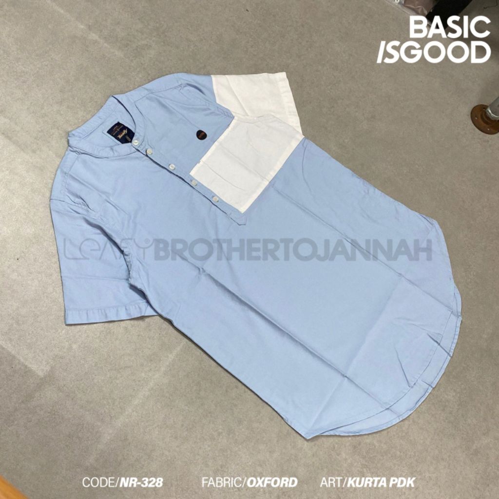 KEMKO LEAFY KOMBINASI BAJU KOKO MUSLIM PRIA DEWASA DISTRO