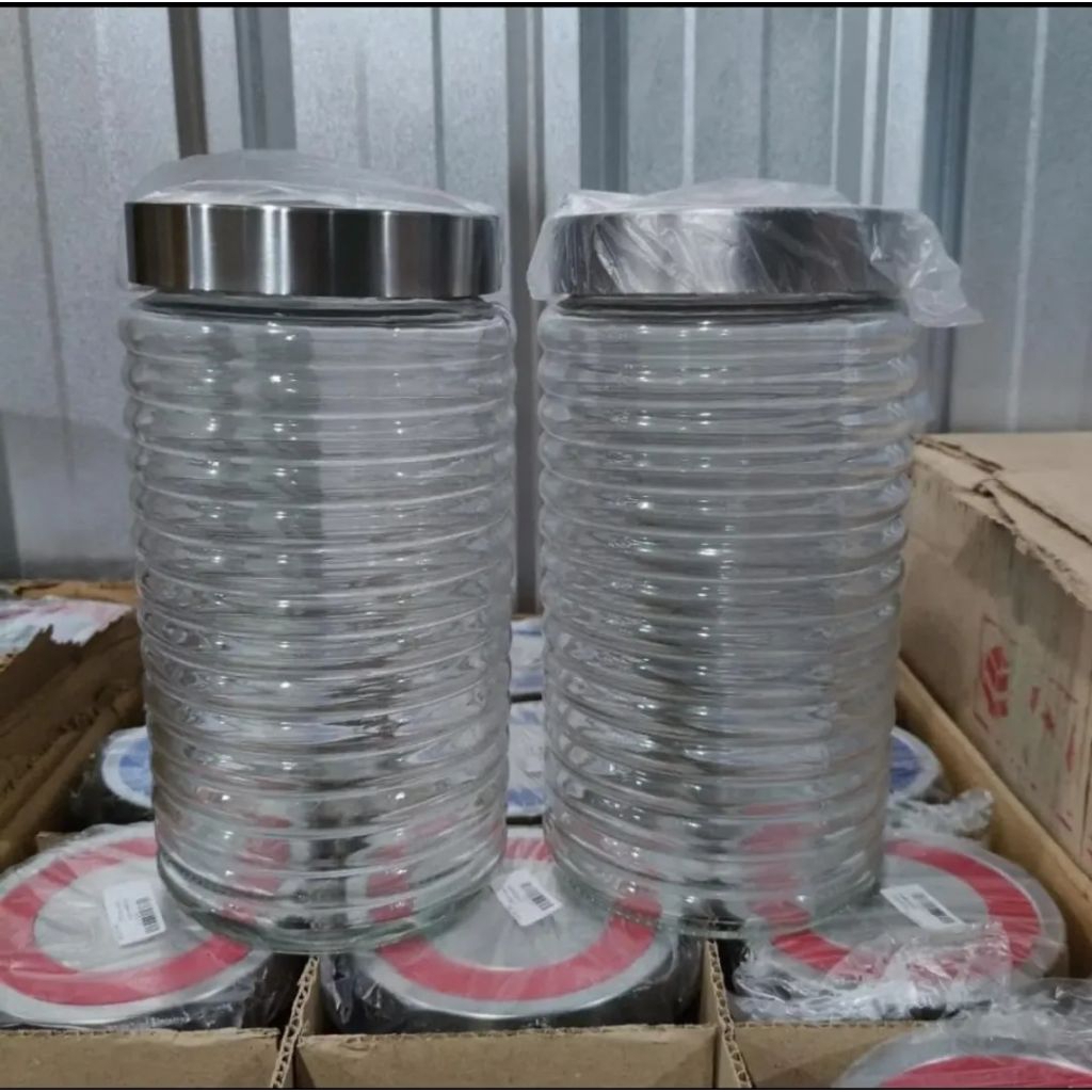 Toples Kaca Model Ulir 2L/Toples Kaca Lebaran