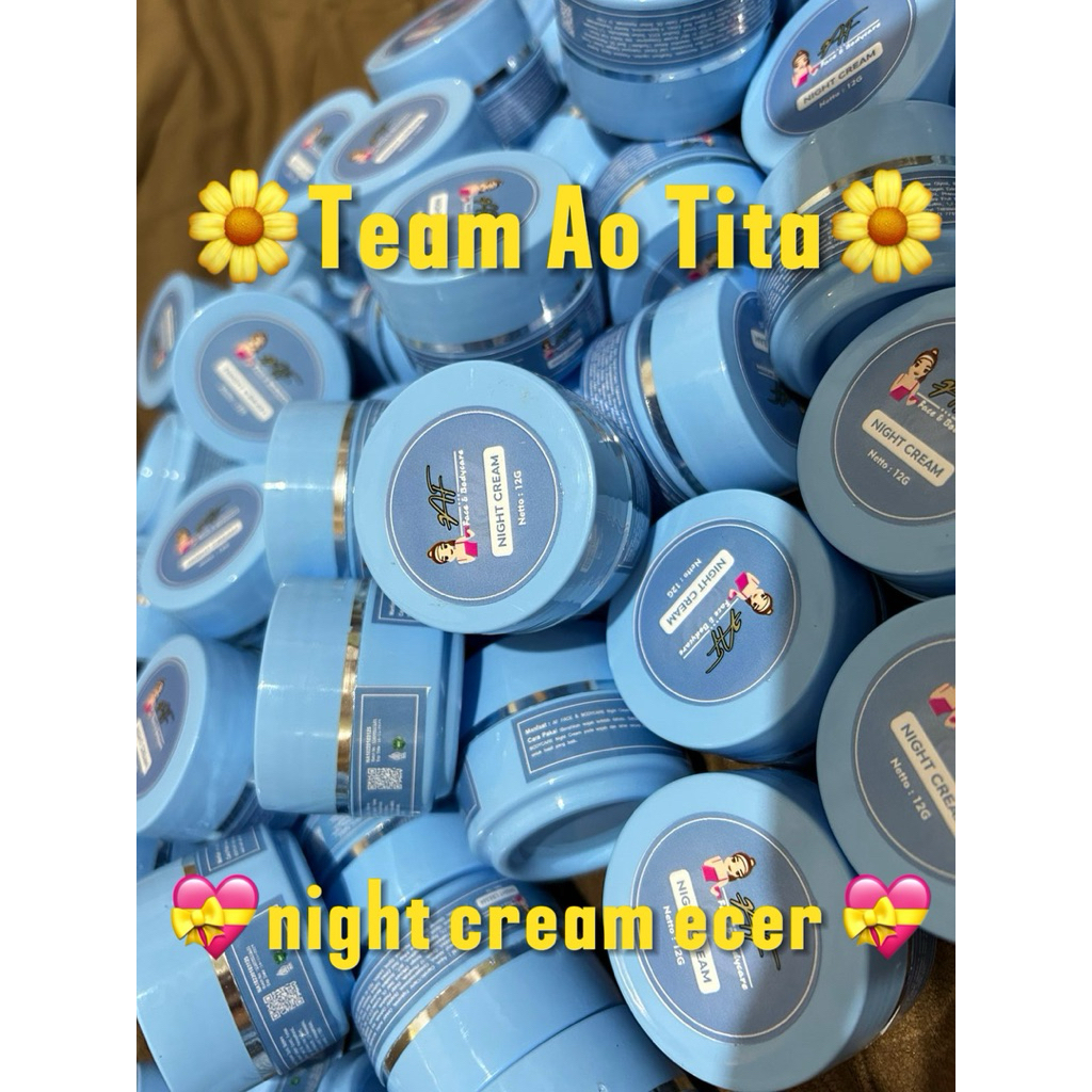 Cream Malam AF double Glow / Night cream af ecer