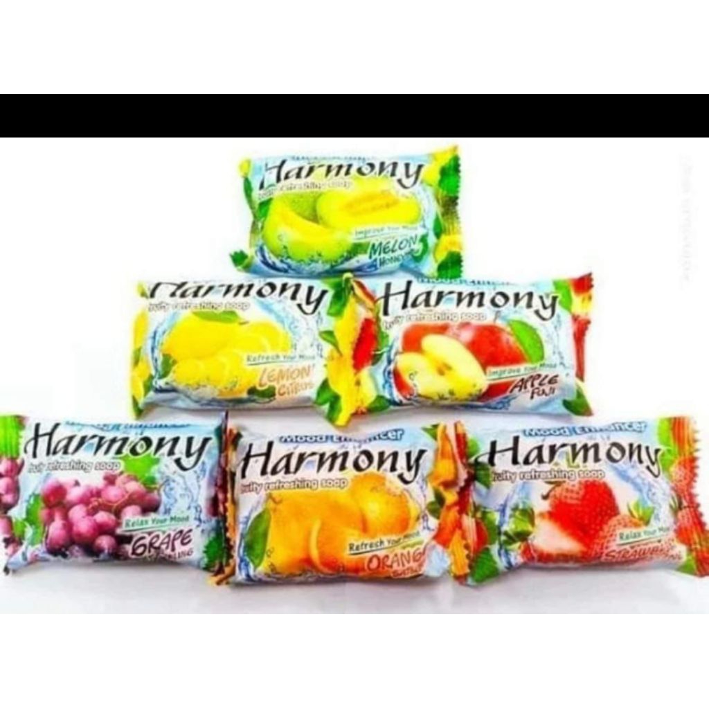 paket hemat 5 pcs sabun harmony harmoni wangi buah segar  anggur jeruk melon lemon strawberry apel h
