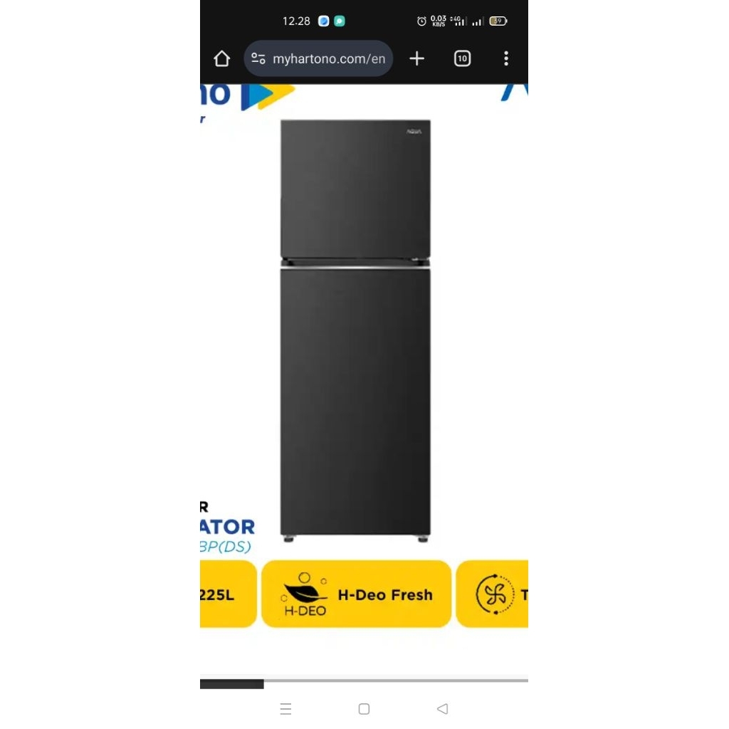 Kulkas AQUA KULKAS 2 PINTU KECIL KECIL 2 PINTU SERI AQR-DTM285CBP