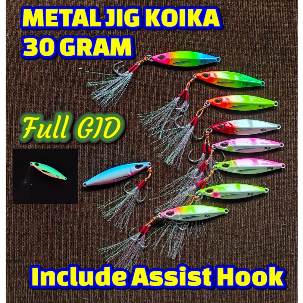Umpan Metal JIg 30 Gram JIG KOIKA 30GR FULL GID  METAL SALT WATER UMPAN MANCING