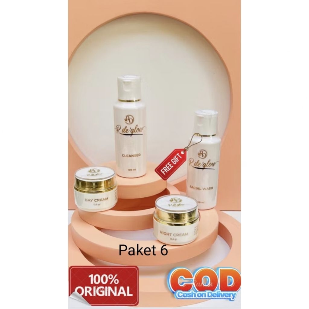RD GLOW PAKET 6 CLEANSER Non Pengelupasan / RD RINNA DIAZELLA / RDE GLOW