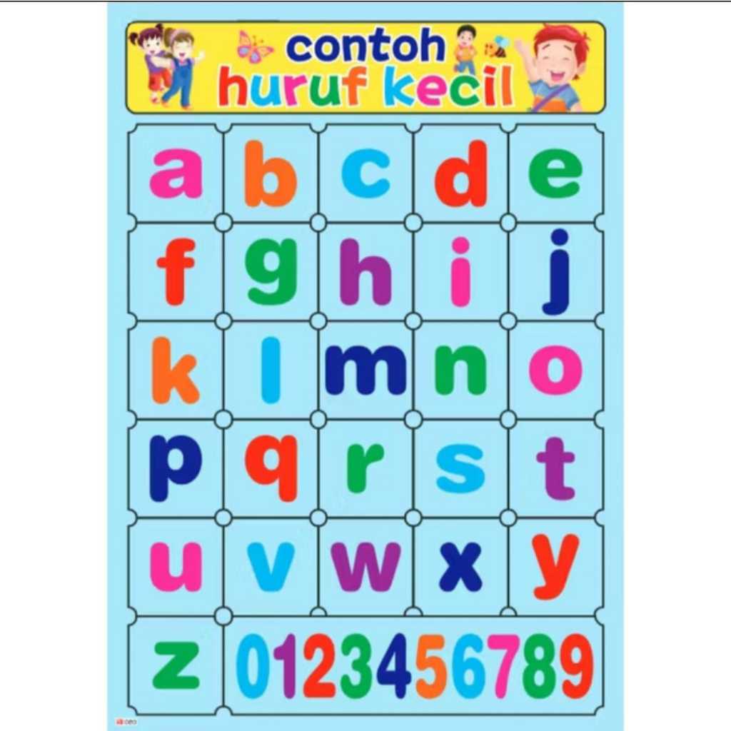 Poster dinding ABCD edukasi anak belajar