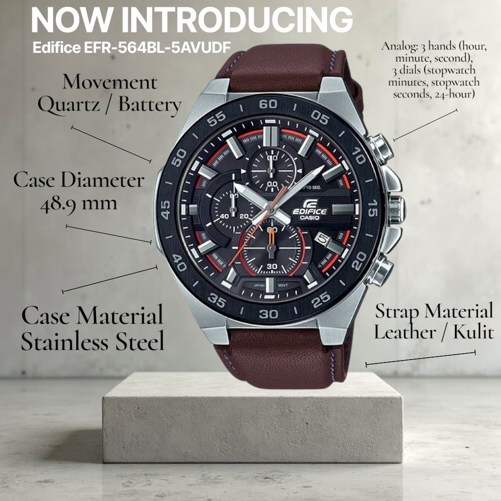 Jam Tangan Pria Edifice EFR-564BL-5AVUDF