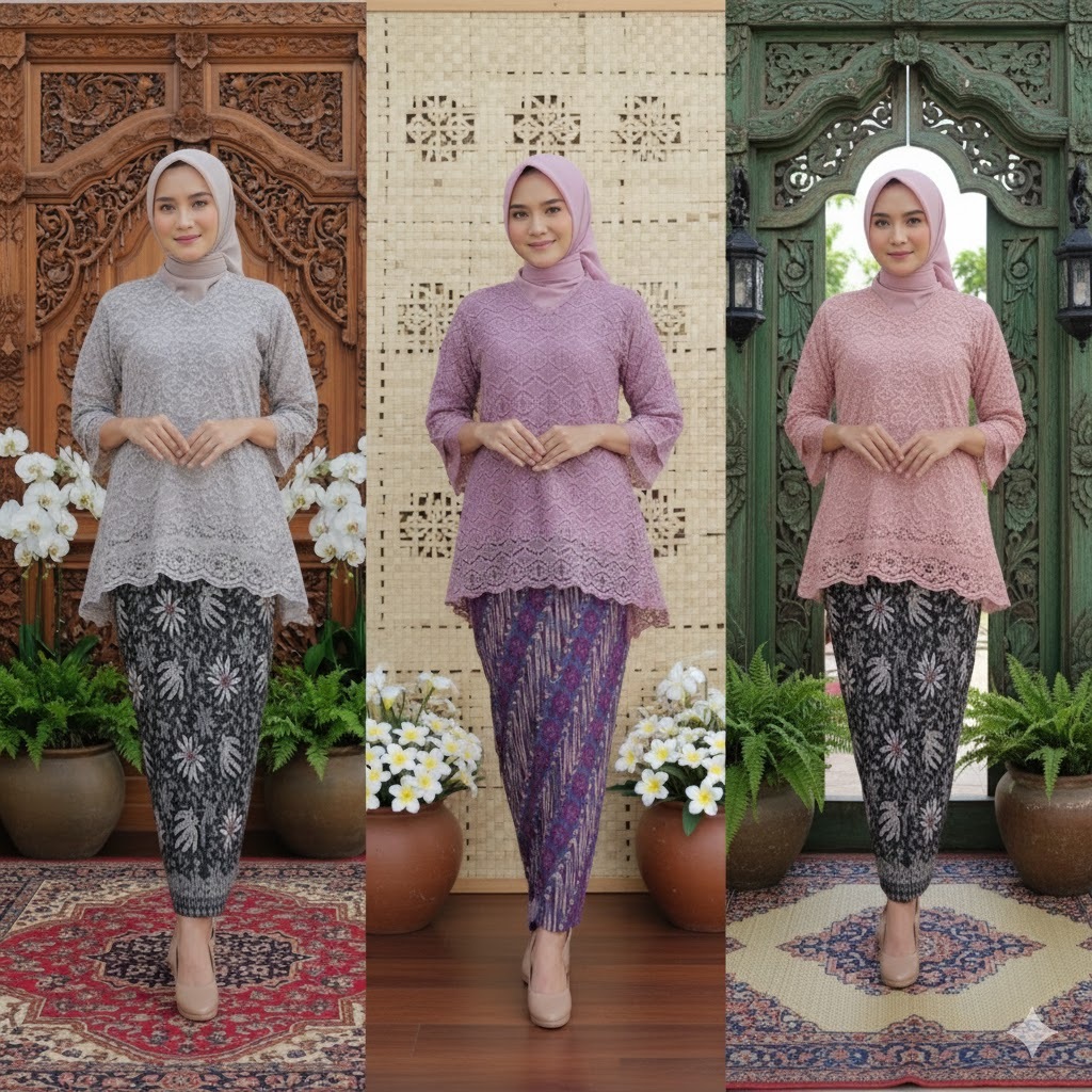 Atasan kebaya rinjani brokat Jumbo Ld 130 / atasan kebaya moderen / kebaya modern / kebaya murah / k