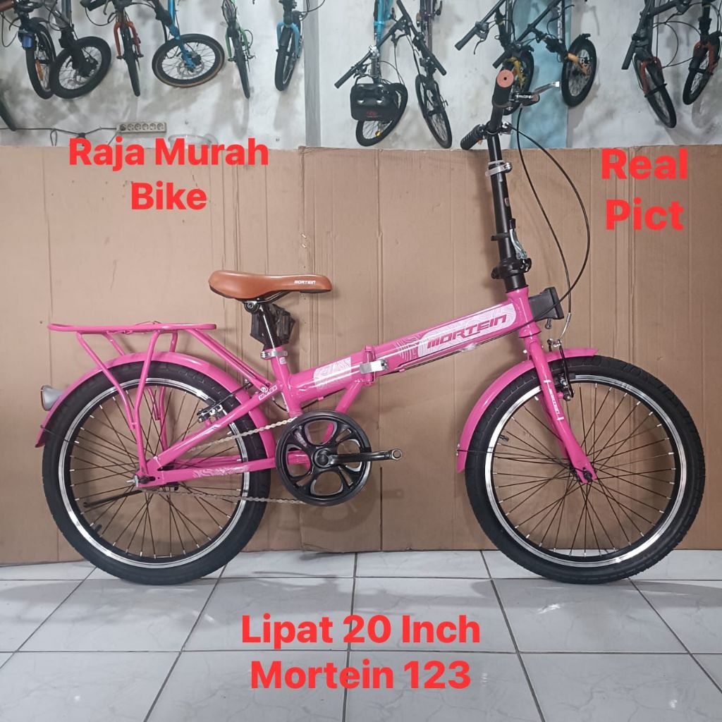Sepeda anak dewasa lipat  20 inch mortein MN 123 single speed sepeda lipat mortein 123