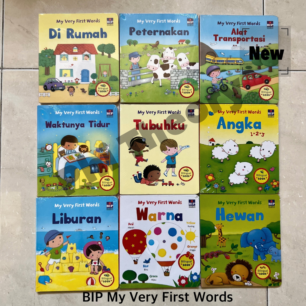 BIP Boardbook My Very First Words / Buku Pengenalan Warna Angka Kata Anak