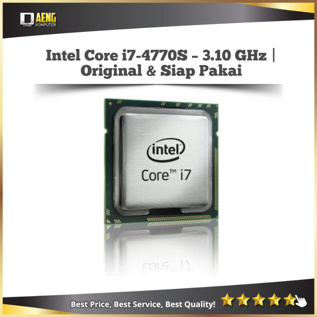 Prosesor Intel Core i7-4770S 3.10GHz Haswell LGA 1150 | Quad Core 8 Thread | PC Desktop