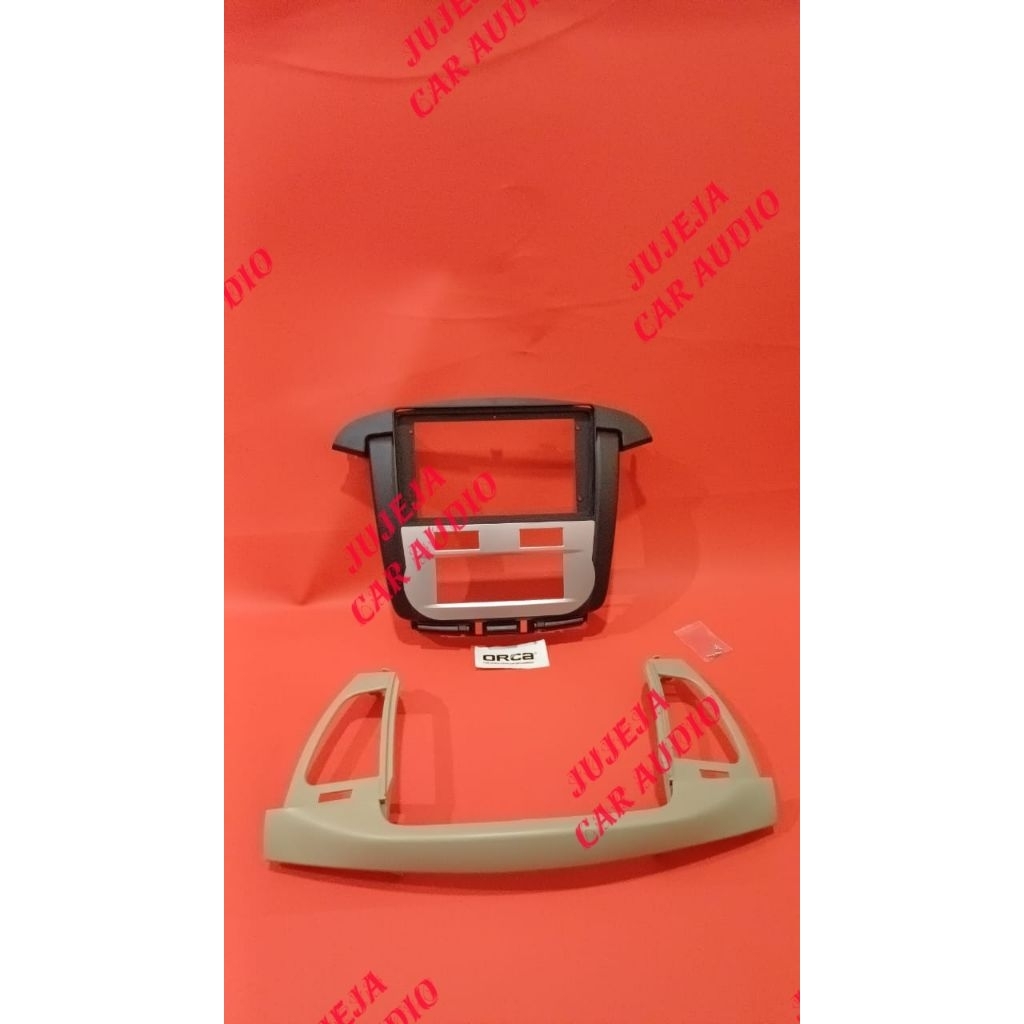 Frame head unit tv mobil android 9 inch mobil toyota innova V ac digital lubang kecil