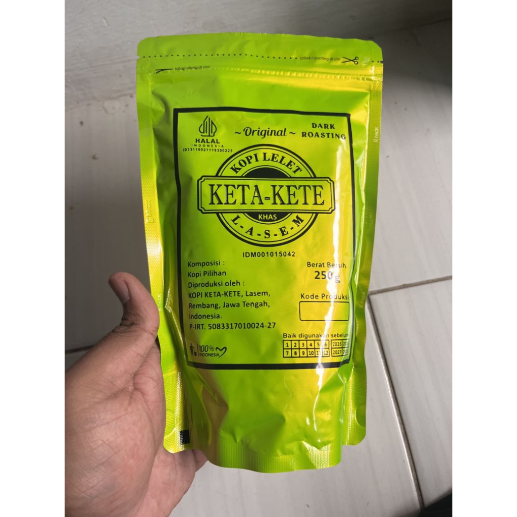 KOPI LELET KETA-KETE LASEM, PREMIUM 250g.
