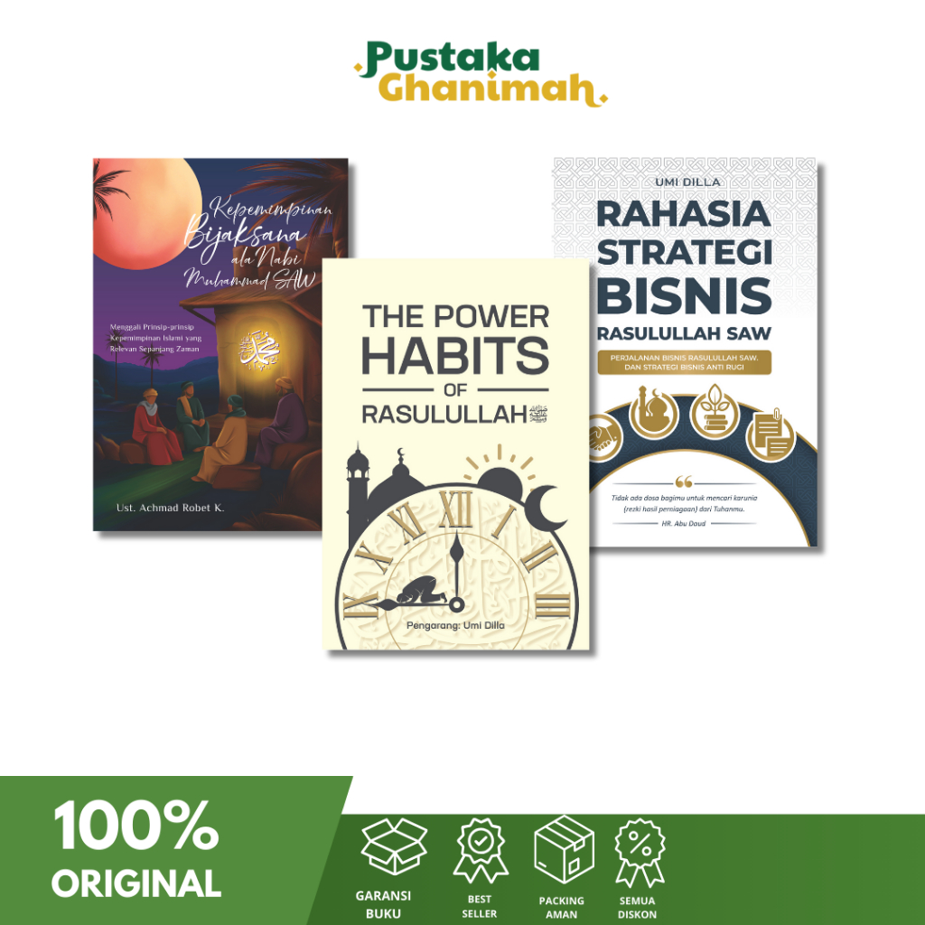 Paket Teladan Hidup & Bisnis Rasulullah [3 Buku] - [Kepemimpinan Bijaksana Ala Nabi Muhammad I The P