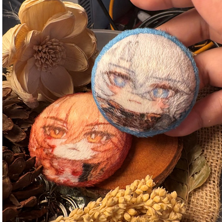 HSR Phainon Mydei Plush Badge 58mm | Honkai Star Rail Phaidei fanmerch by shuucreaming