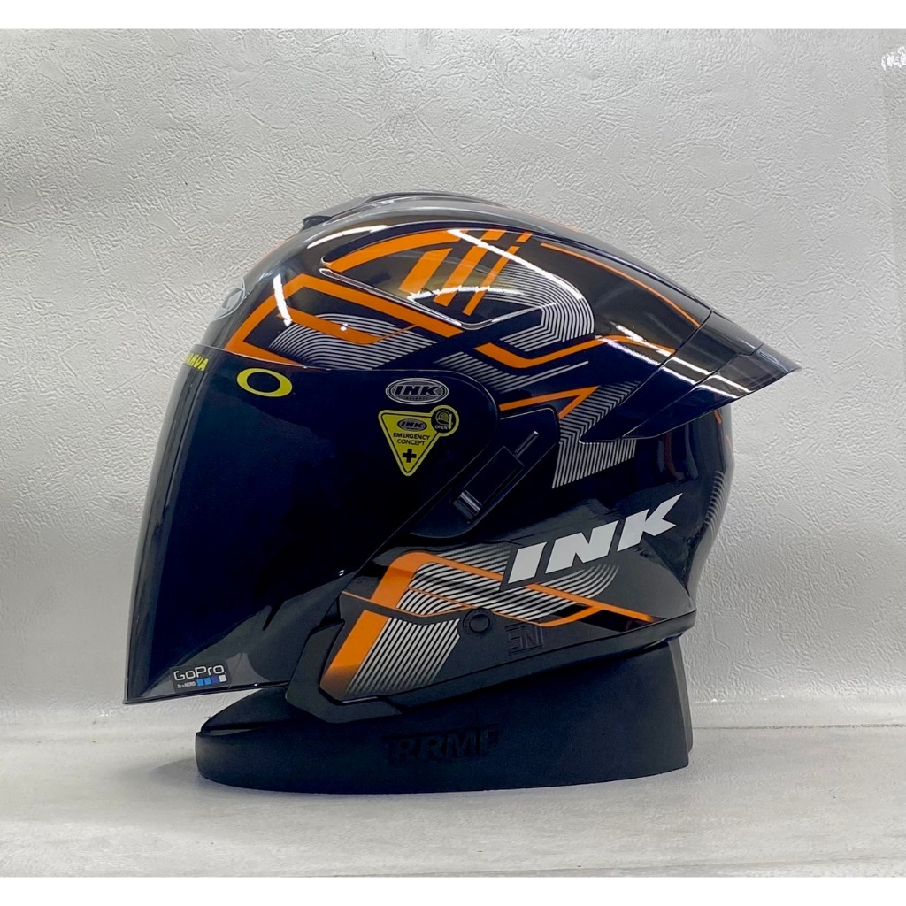 HELM INK TERRA 2 ALL MOTIF PAKET GANTENG KACA SMOKE - BENING FREE SPOILER || INK DOUBLE VISOR DEWASA