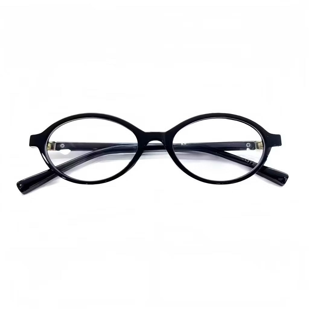 Kacamata Wanita Frame Retro Kacamata Oval Kecil Bisa Minus Cyl Photocromic Bluecromic Blueray