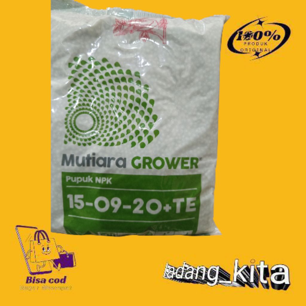 PUPUK NPK MUTIARA GROWER 1 KG original kemasan pabrik