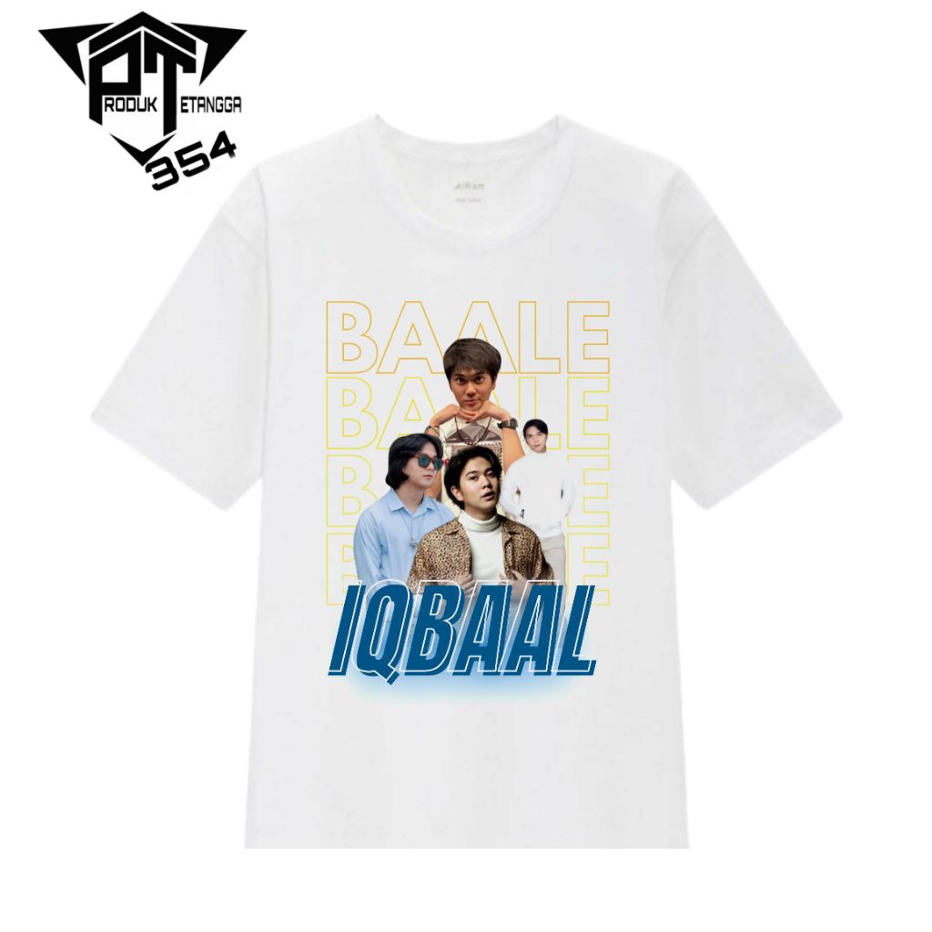 KAOS BAJU IQBAAL RAMADHAN - TSHIRT OVERSIZE DILAN 1990 VINTAGE - PUTIH PRIA WANITA KATUN COMBED 24S