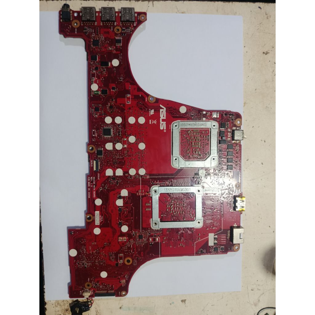 motherboard asus ROG g531gt i5 kondisi mati short 19v