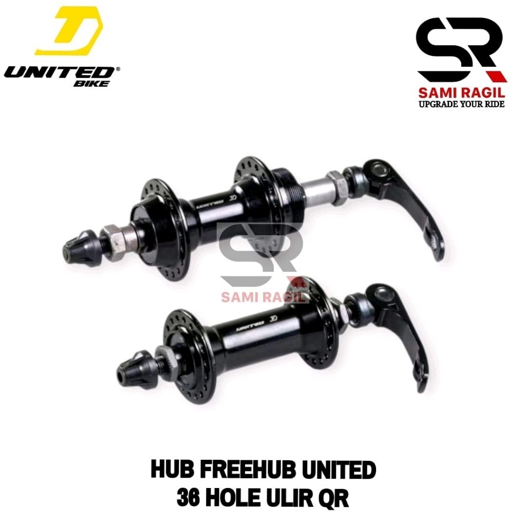 HUB FREEHUB UNITED LUBANG 36 ULIR DRAT 5 6 7 8 9 10 SPEED 36H HOLE ALLOY NAP DEPAN BELAKANG ALUMUNIU