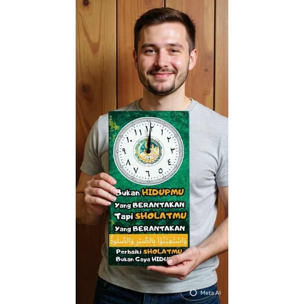 Jam dinding Motivasi Islami Dekorasi Hiasan Dinding Kekinian Motivasi Kehidupan