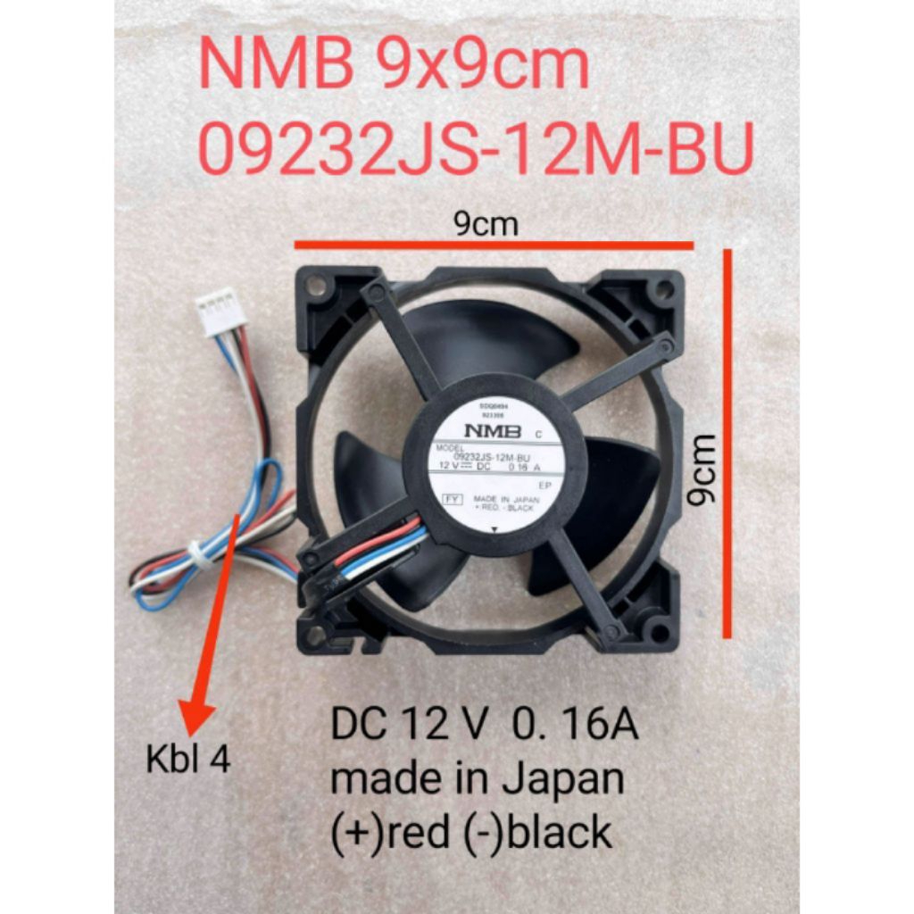 FAN DC 12v Kipas Kulkas Sharp 2 pintu INVERTER original