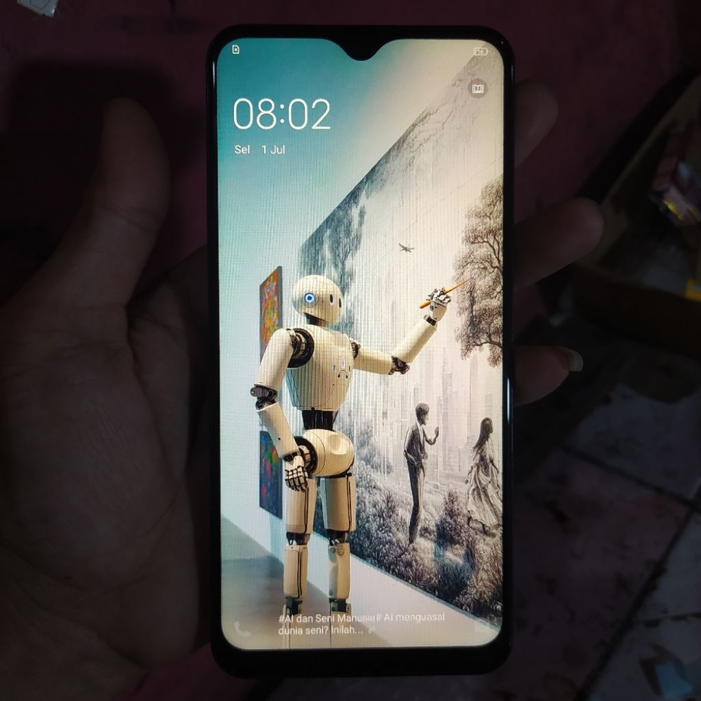 lcd + frame vivo y12 y12i y17 original copotan bening joss