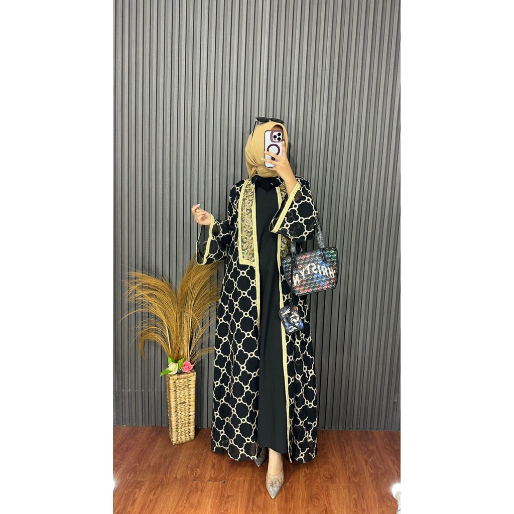 DUBAIYGE1006 DRESS DUBAI 2IN1 IMPORT